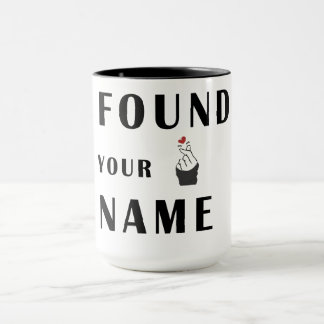 Taza El corazón del dedo