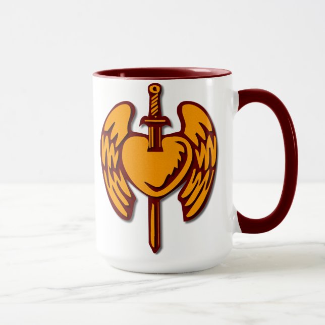 Taza El corazón guerrero de Ángel (Derecha)