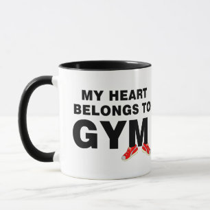 Taza El Corazón Pertenece Al Gimnasio