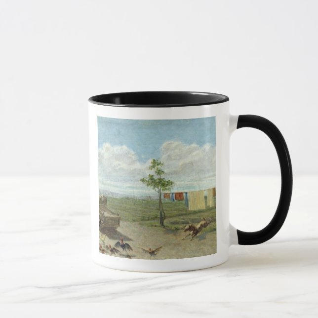 Taza El corral (aceite en lona) (Derecha)