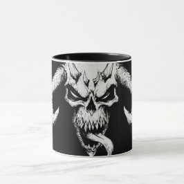 Taza El cráneo divino de la muerte negro