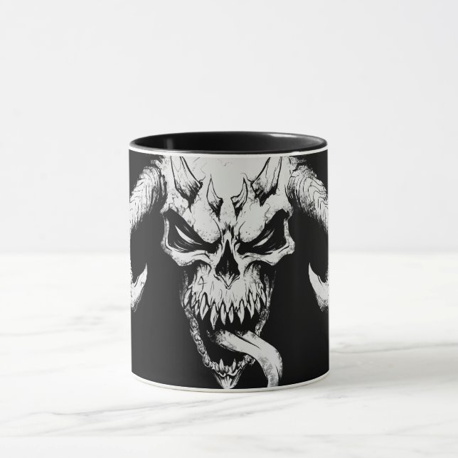 Taza El cráneo divino de la muerte negro (Centro)