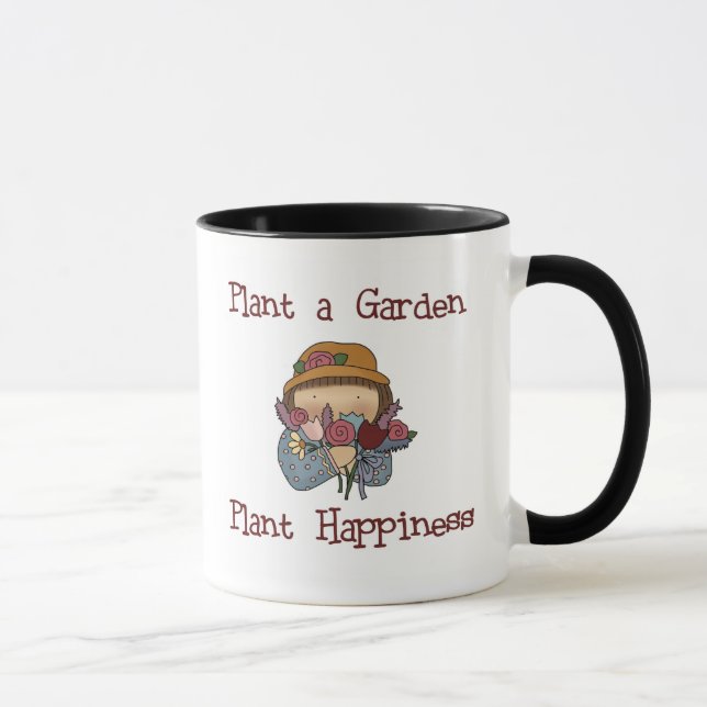 Taza El cultivar un huerto de la felicidad de la planta (Derecha)