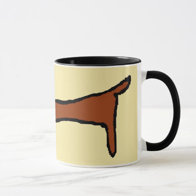 Taza El Dachshund marrón (Derecha)