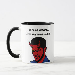 Taza El demonio rojo Demon Man Lucifer Hell cita el art