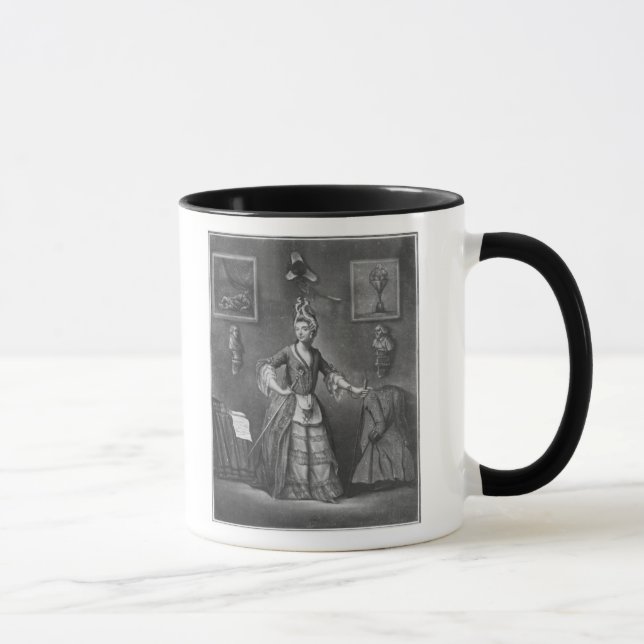Taza El d'Eon del Chevalier, vestido como mujer (Derecha)