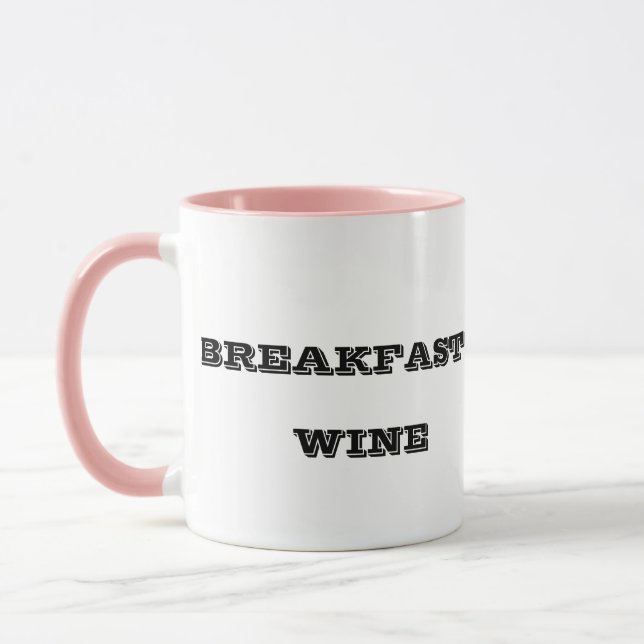 Taza El desayuno vino divertido lindo Trendy lindo tazó (Izquierda)