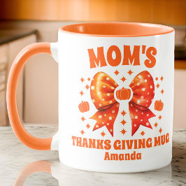 Taza El día de gracias de mamá personalizada