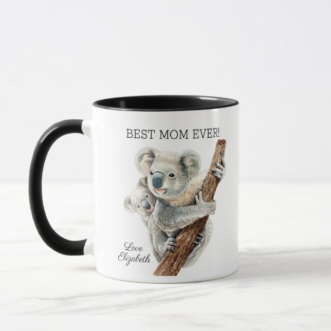 Taza El día de la mejor madre, amor animal de Koala (Izquierda)