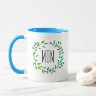 Taza El día de madre verde de la guirnalda el   de la