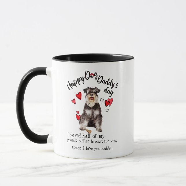 Taza El día de padre feliz de su Schnauzer miniatura (Izquierda)