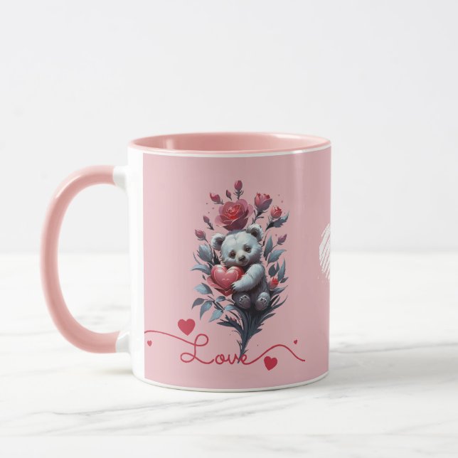 Taza El día de San Valentín con Oso Teddy rico (Izquierda)