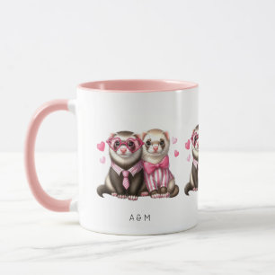 Taza El día de San Valentín de amor de una pareja de or
