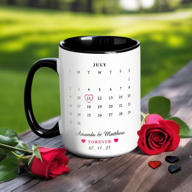 Taza El día de San Valentín de Aniversario de Pareja de (Subido por el creador)