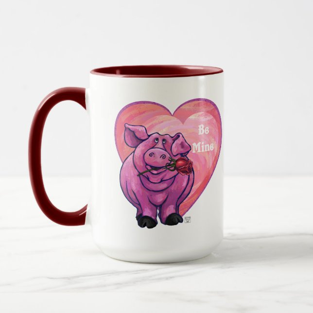 Taza El día de San Valentín de cerdo (Izquierda)