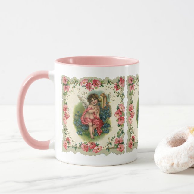 Taza El día de San Valentín de la época, Victorian Cher (Con donut)