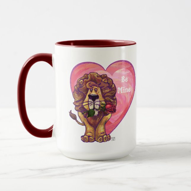 Taza El día de San Valentín de leones (Izquierda)