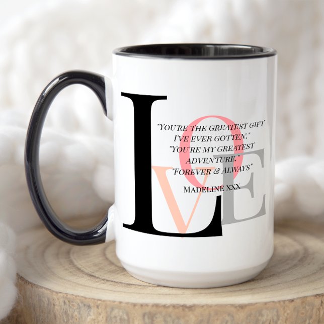 Taza El día de San Valentín de letras de amor (Subido por el creador)