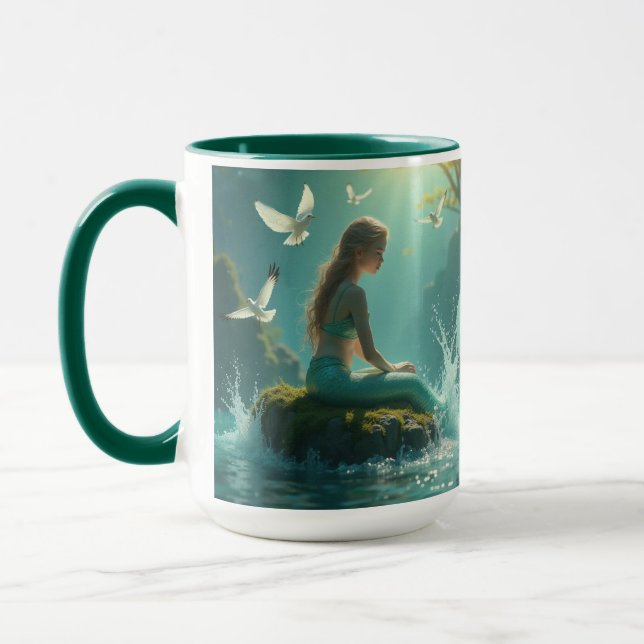Taza El día de San Valentín de nombre de sirena profund (Izquierda)
