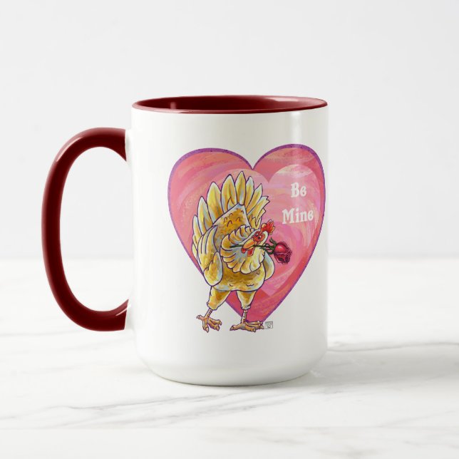 Taza El día de San Valentín de pollo (Izquierda)