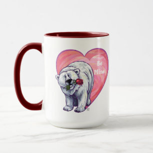 Taza El día de San Valentín del oso polar