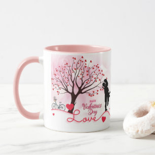 Taza El día de San Valentín elegante de la pareja Lover