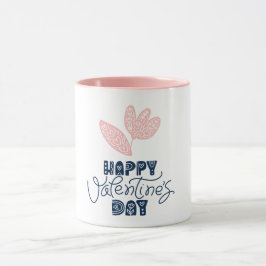 Taza El día de San Valentín Floral