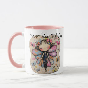 Taza El día de San Valentín personalizado de leche de m