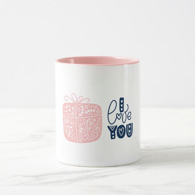 Taza El día de San Valentín te amo (Centro)