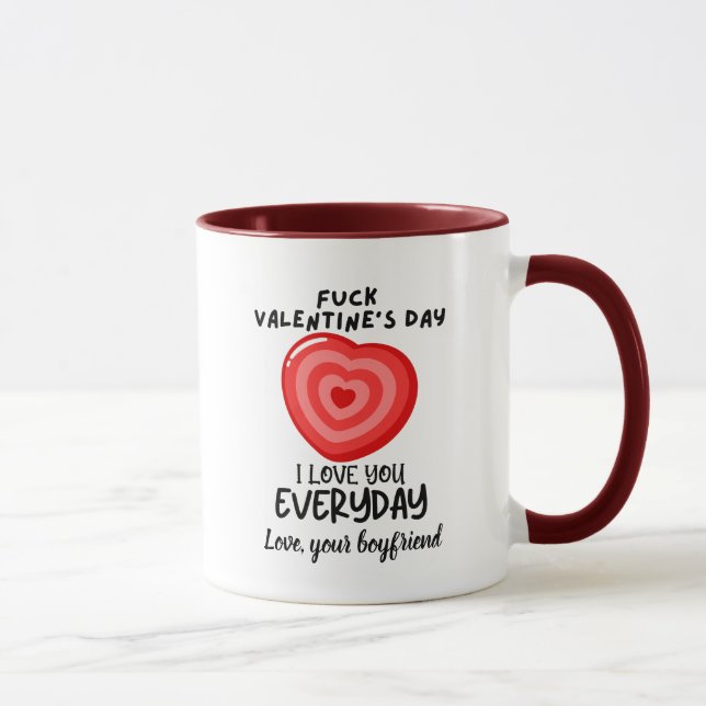 Taza El día de San Valentín Te Amo Todos Los Días (Derecha)