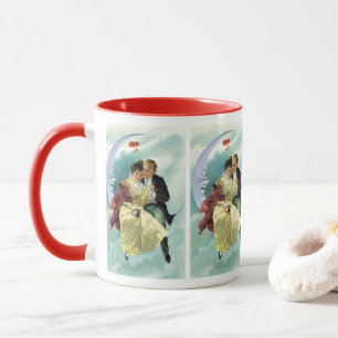 Taza El día de San Valentín Vintage Victoriano Amor y R