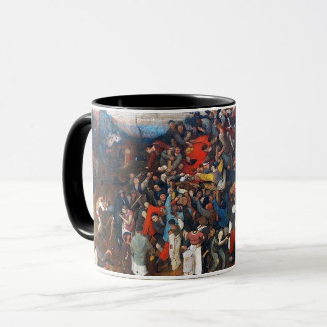 Taza El Día del Vino de San Martín, Pieter Bruegel (Anverso izquierdo)