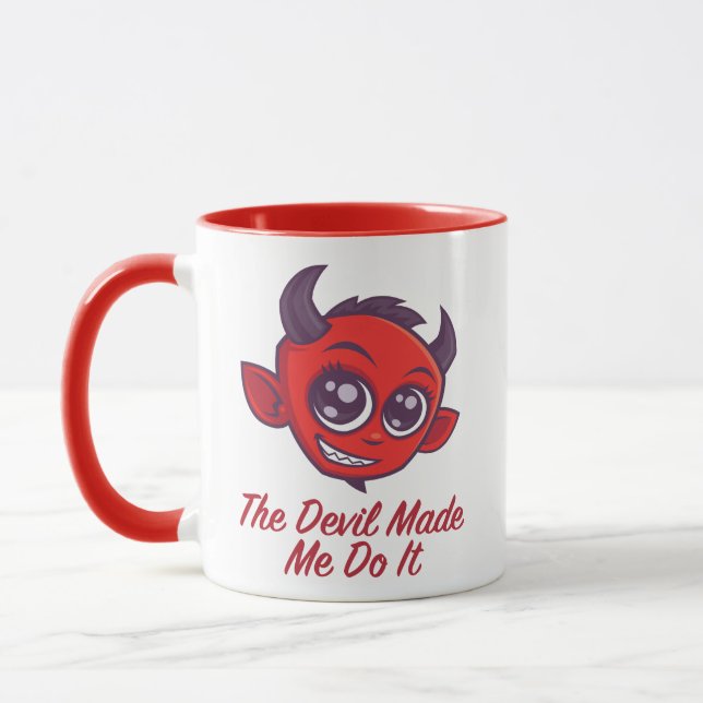 Taza El Diablo Me Hizo Hacerlo (Izquierda)