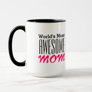 Taza El diseño de texto MOM más sorprendente del mundo
