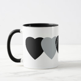 Taza El diseño del corazón en el fútbol de Los Vegas Ra