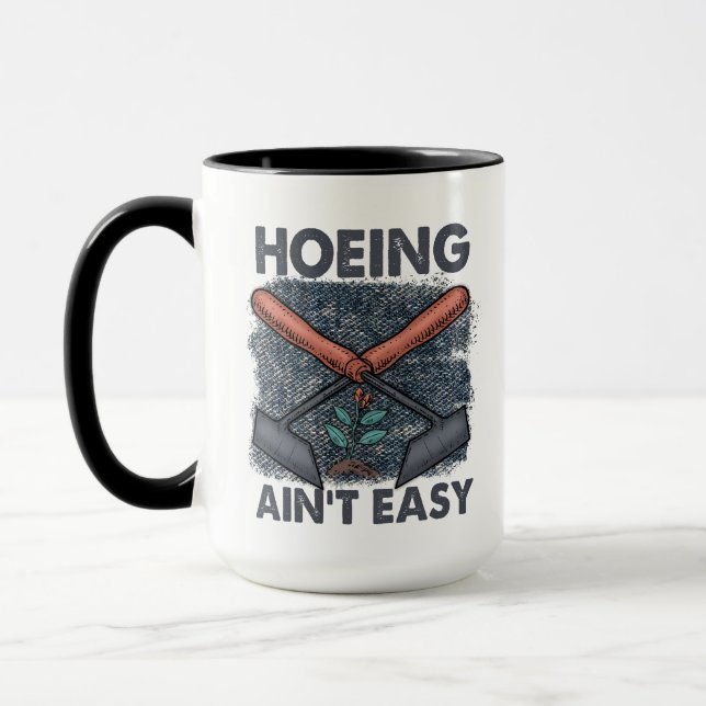 Taza El divertido jardín Hoeing no es fácil (Izquierda)