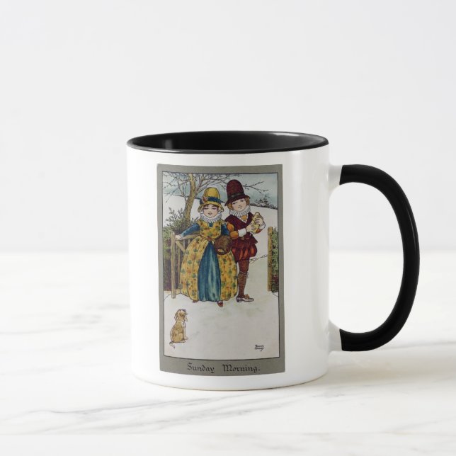 Taza El domingo por la mañana, tarjeta del Victorian (Derecha)
