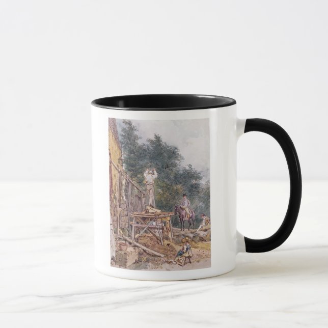 Taza El Dr. Monro que examina sus establos (Derecha)