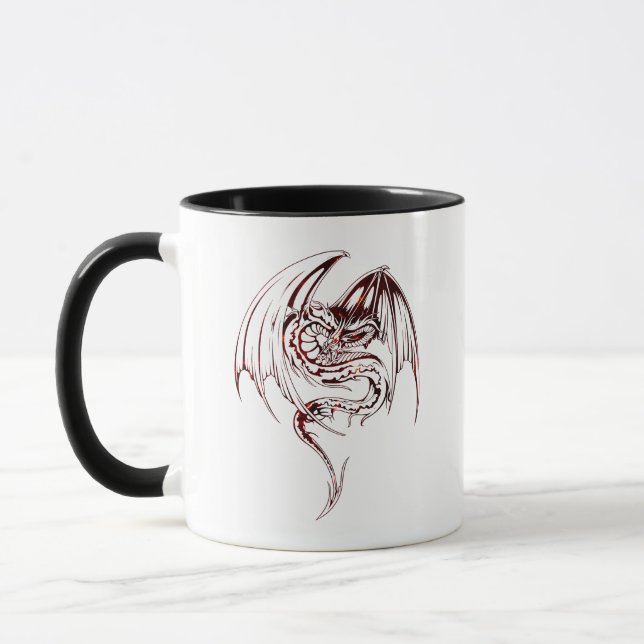 Taza El Dragón Wyvern Son Criaturas Míticas Fantasías (Izquierda)