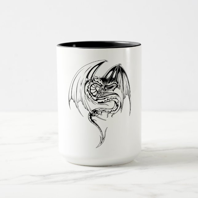 Taza El Dragón Wyvern Son Criaturas Míticas Fantasías (Centro)