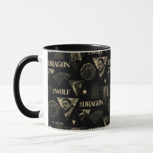 Taza El Dragón y el Patrón Wolf Daenerys & Jon (Izquierda)