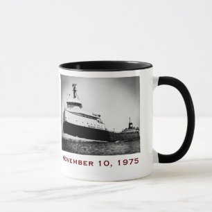 Taza El Edmund Fitzgerald con nombres de la tripulación