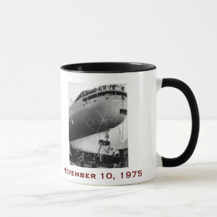 Taza El Edmund Fitzgerald con nombres de la tripulación
