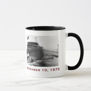 Taza El Edmund Fitzgerald con nombres de la tripulación