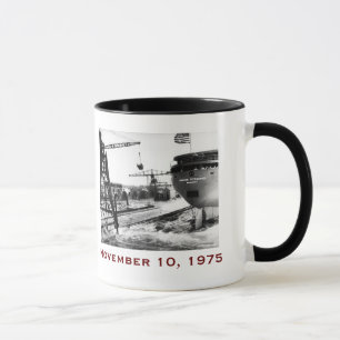 Taza El Edmund Fitzgerald con nombres de la tripulación