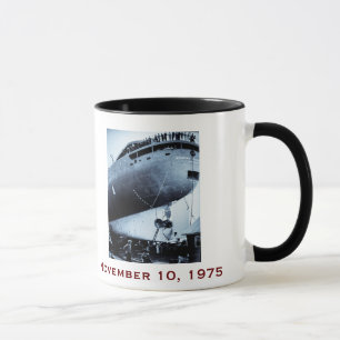 Taza El Edmund Fitzgerald con nombres de la tripulación