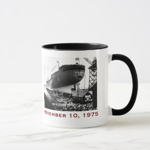 Taza El Edmund Fitzgerald con nombres de la tripulación