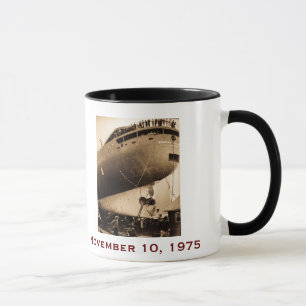 Taza El Edmund Fitzgerald con nombres de la tripulación