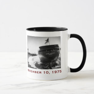 Taza El Edmund Fitzgerald con nombres de la tripulación