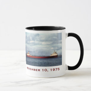 Taza El Edmund Fitzgerald con nombres de la tripulación